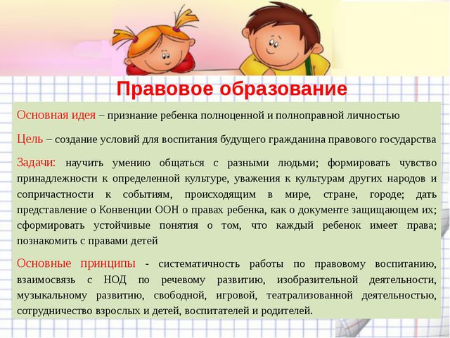 Правовое воспитание детей