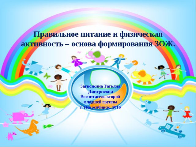 Правильное питание детей и физическая активность - основа формирования ЗОЖ