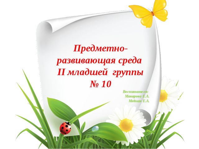 Предметно-развивающая среда в группе детского сада