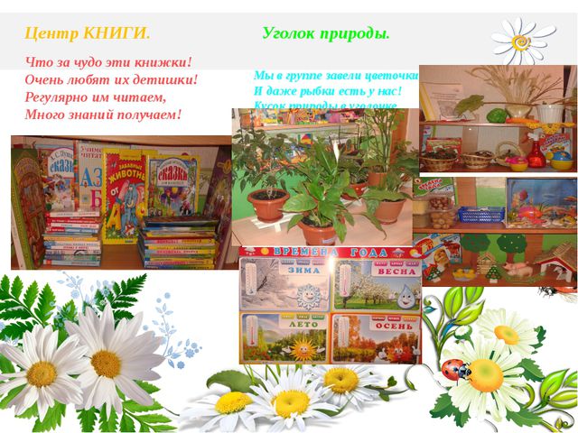 Предметно-развивающая среда в группе детского сада