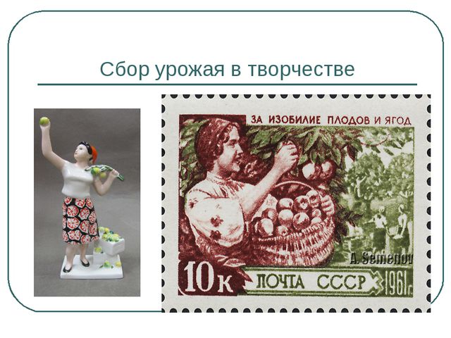 Сбор урожая и фруктов. Презентация для дошкольников