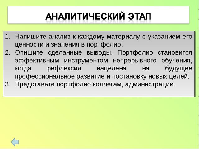 Электронный портфолио воспитателя