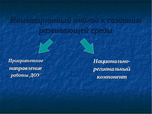 Подход к организации предметно-развивающей среды детского сада