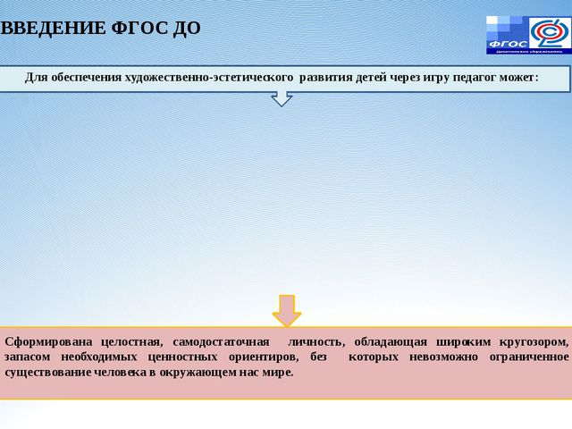 Игровая деятельность в условиях реализации ФГОС ДО