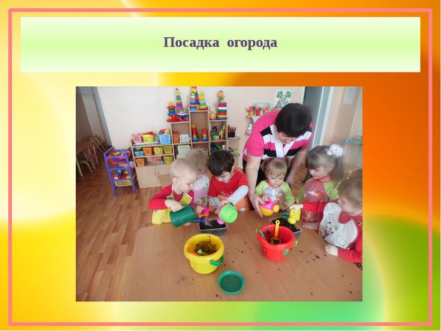 Огород на окне. Проект в 1 младшей группе