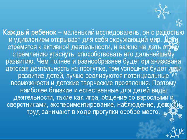 Организация прогулки. Презентация