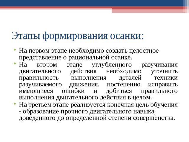 Формирование правильной осанки