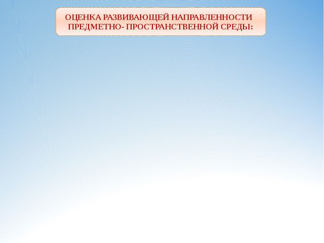 Требования к развивающей предметно-пространственной среде в ДОУ