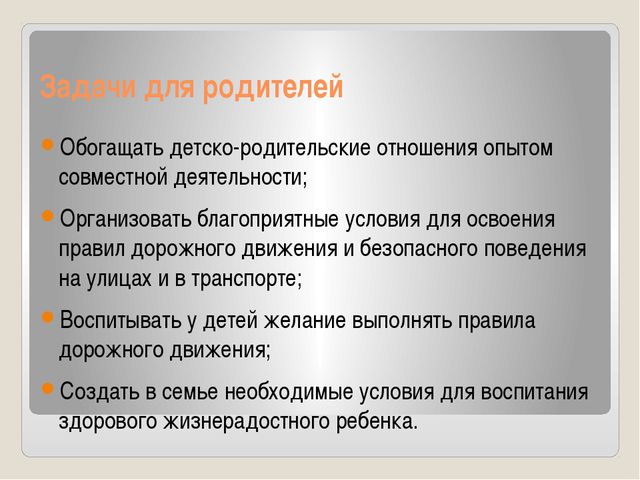 Правила дорожного движения. Педагогический проект