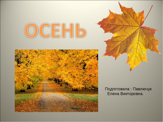 Признаки осени. Презентация для детей средней группы