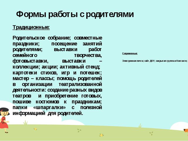 Организация взаимодействия дошкольного учреждения с родителями в соответствии с требованиями ФГОС
