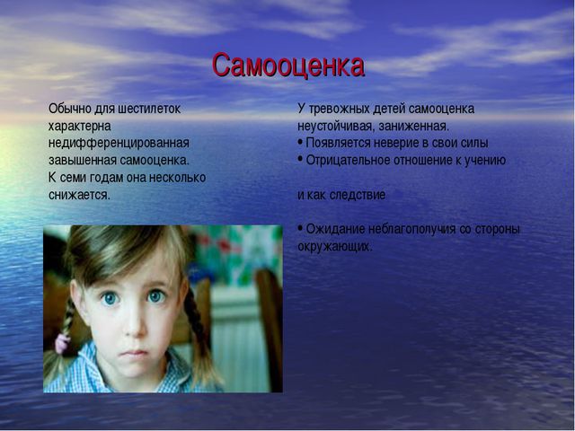 Психолого-педагогические особенности тревожного ребенка