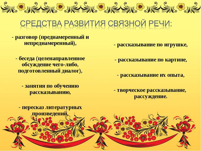 Развитие связной речи детей старшего дошкольного возраста в процессе их приобщения к культурным традициям родного края