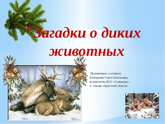 Загадки о диких животных нашего края