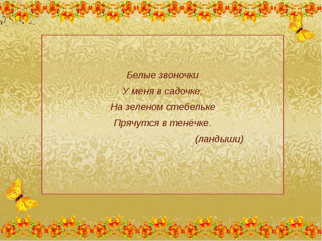 Викторина Цветы моего сада