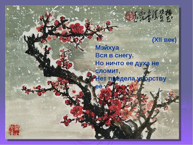 Ветка сливы мейхуа. Презентация для детей