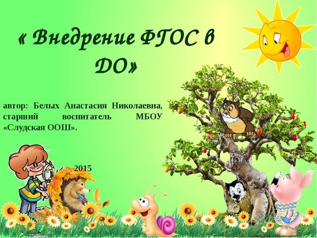 Введение ФГОС дошкольного образования. Презентация для педагогов