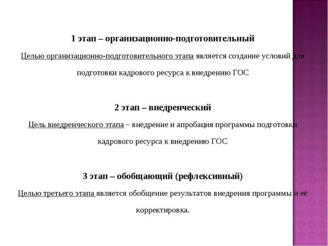 Формирование мотивационной, когнитивной и деятельностной готовности педагогов ДОУ к внедрению ГОС дошкольного образования