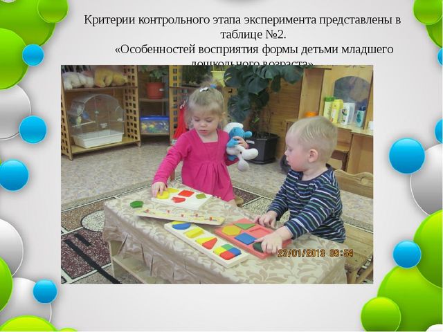Педагогические условия сенсорного развития