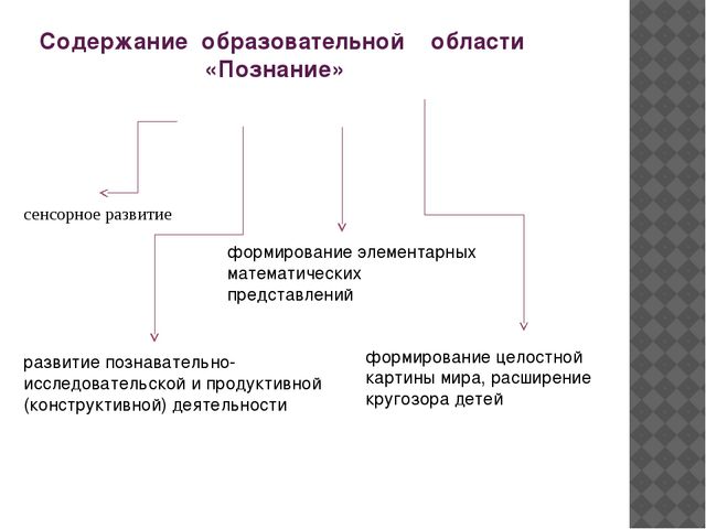 Развитие познавательно - исследовательской и продуктивной деятельности через образовательную область познание