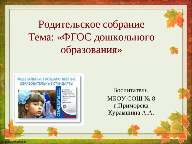 Основная программа дошкольного образования