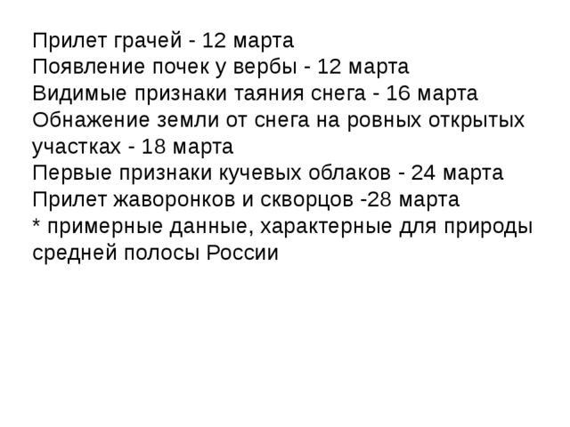 Весна. Презентация по познавательному развитию