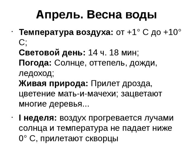 Весна. Презентация по познавательному развитию