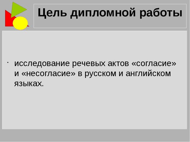 Речевые акты согласия/несогласия в английском и русском языках