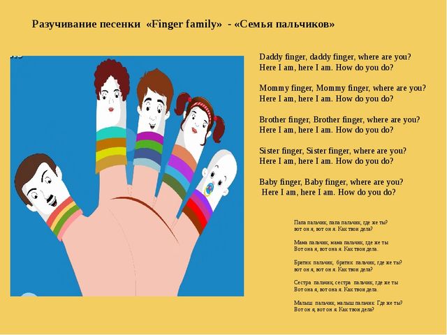 Презентация Весёлый английский - учим стихи "My Family"