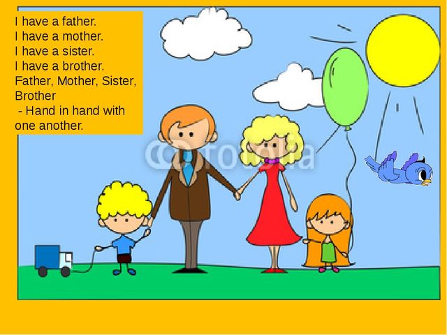 Презентация Весёлый английский - учим стихи "My Family"
