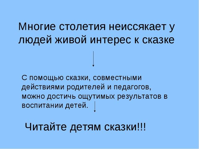 Презентация для родителей и педагогов "Сказка как средство воспитания дошкольника"
