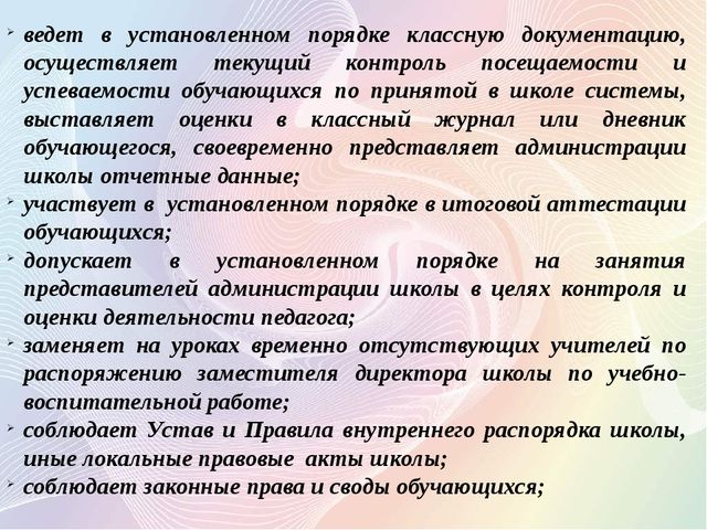 Должностная инструкция педагога (основные понятия, принципы, права и обязанности)