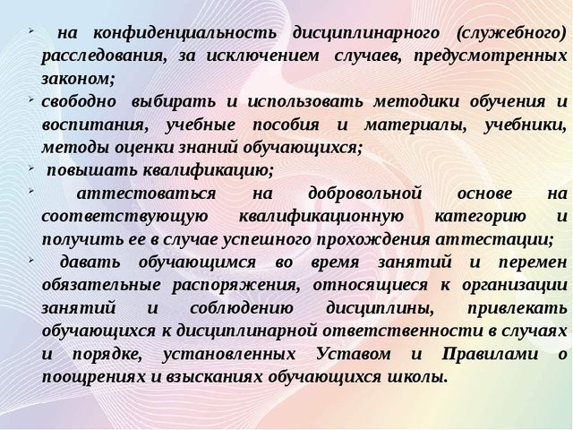 Должностная инструкция педагога (основные понятия, принципы, права и обязанности)