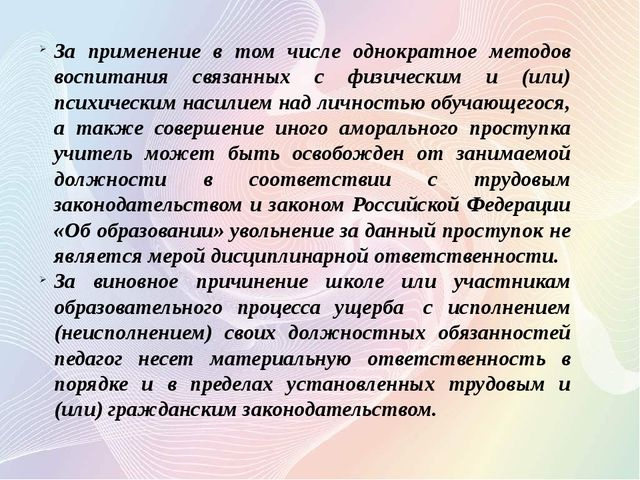 Должностная инструкция педагога (основные понятия, принципы, права и обязанности)