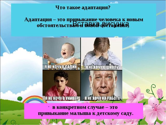 Адаптация детей в детском саду