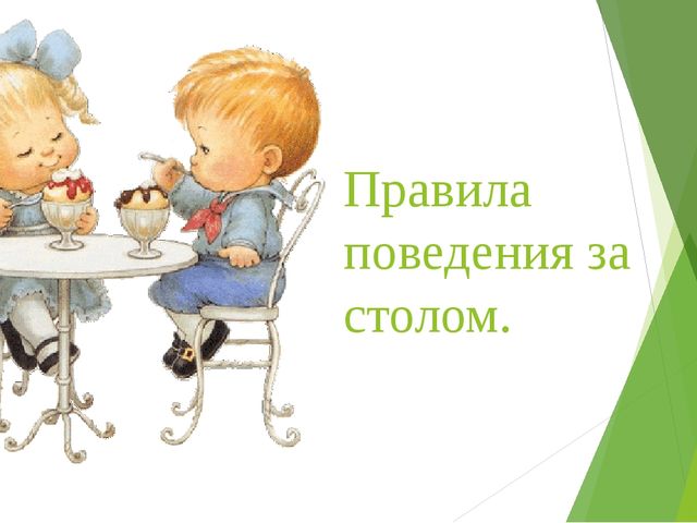 Презентация "правила поведения за столом" 2 младшая группа
