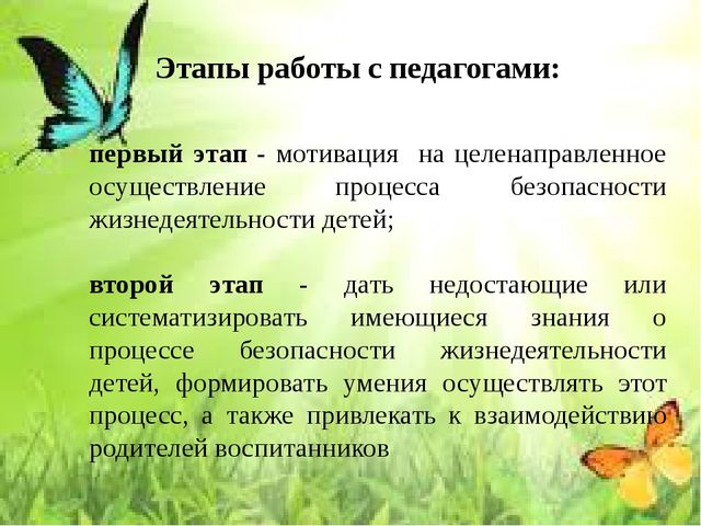 Презентация на тему «Организация работы с детьми в ДОУ по формированию основ безопасности в быту, природе, социуме»