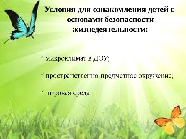 Презентация на тему «Организация работы с детьми в ДОУ по формированию основ безопасности в быту, природе, социуме»