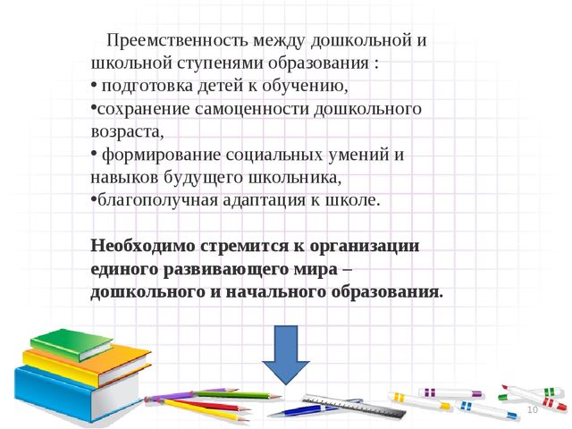 Презентация на тему : "Преемственность дошкольного и начального общего образования"