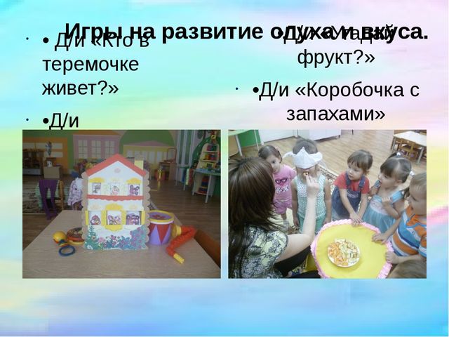 Презентация "Сенсорное развитие детей раннего возраста через дидактические игры"