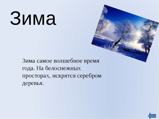 Презентация на тему времена года