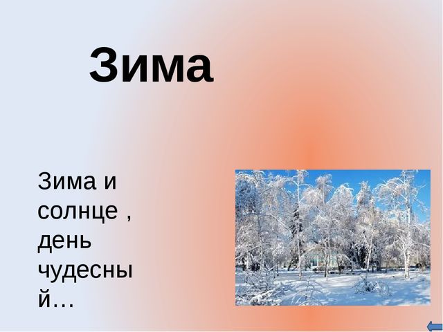 Презентация по предмету Окружающий мир на тему: "Времена года"