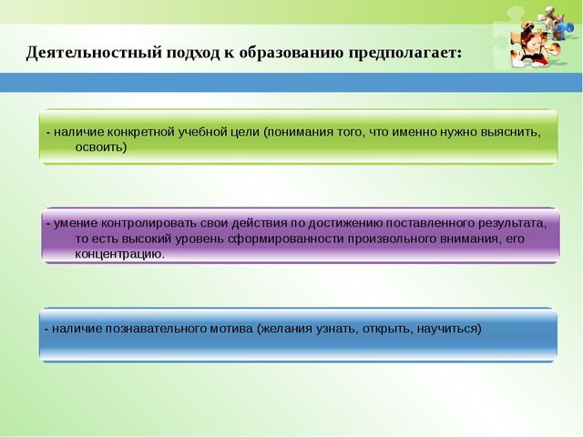 Презентация консультации для воспитателей на тему: «Деятельностный подход в развитии познавательной сферы дошкольников»