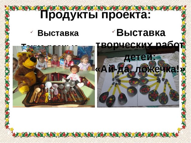 Презентация проекта "Ай-да, ложечка"