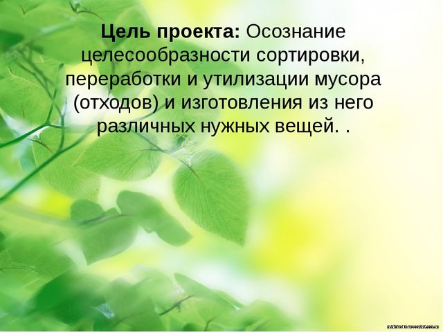 Презентация на тему : "отходы в доходы"