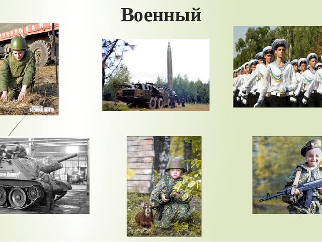 Проект на профессию военный