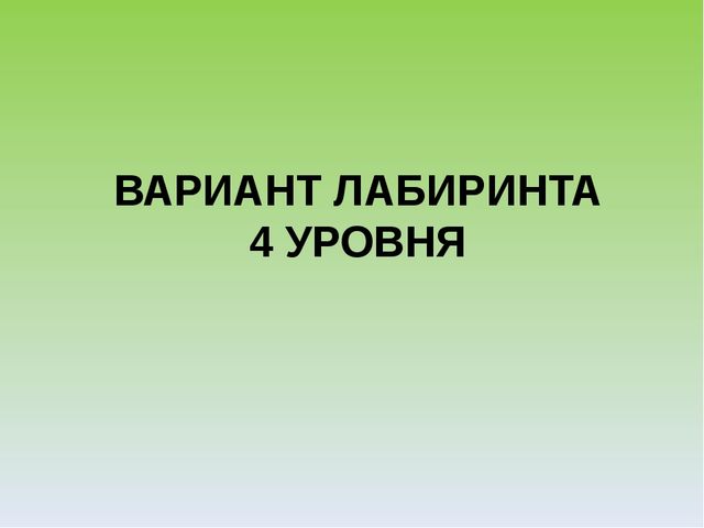 Презентация "Экологический лабиринт" из-за опыта работы