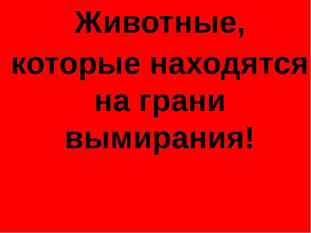 Презентация на тему: "Красная книга России"