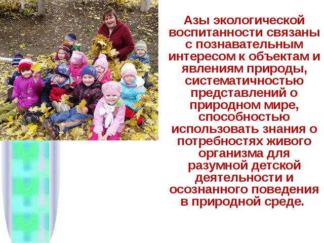 Презентация «Формирование начал экологического мировоззрения и культуры дошкольников» (из опыта работы)