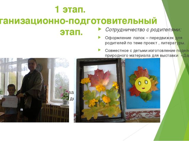 Отчет - презентация проектной деятельности в подготовительной группе